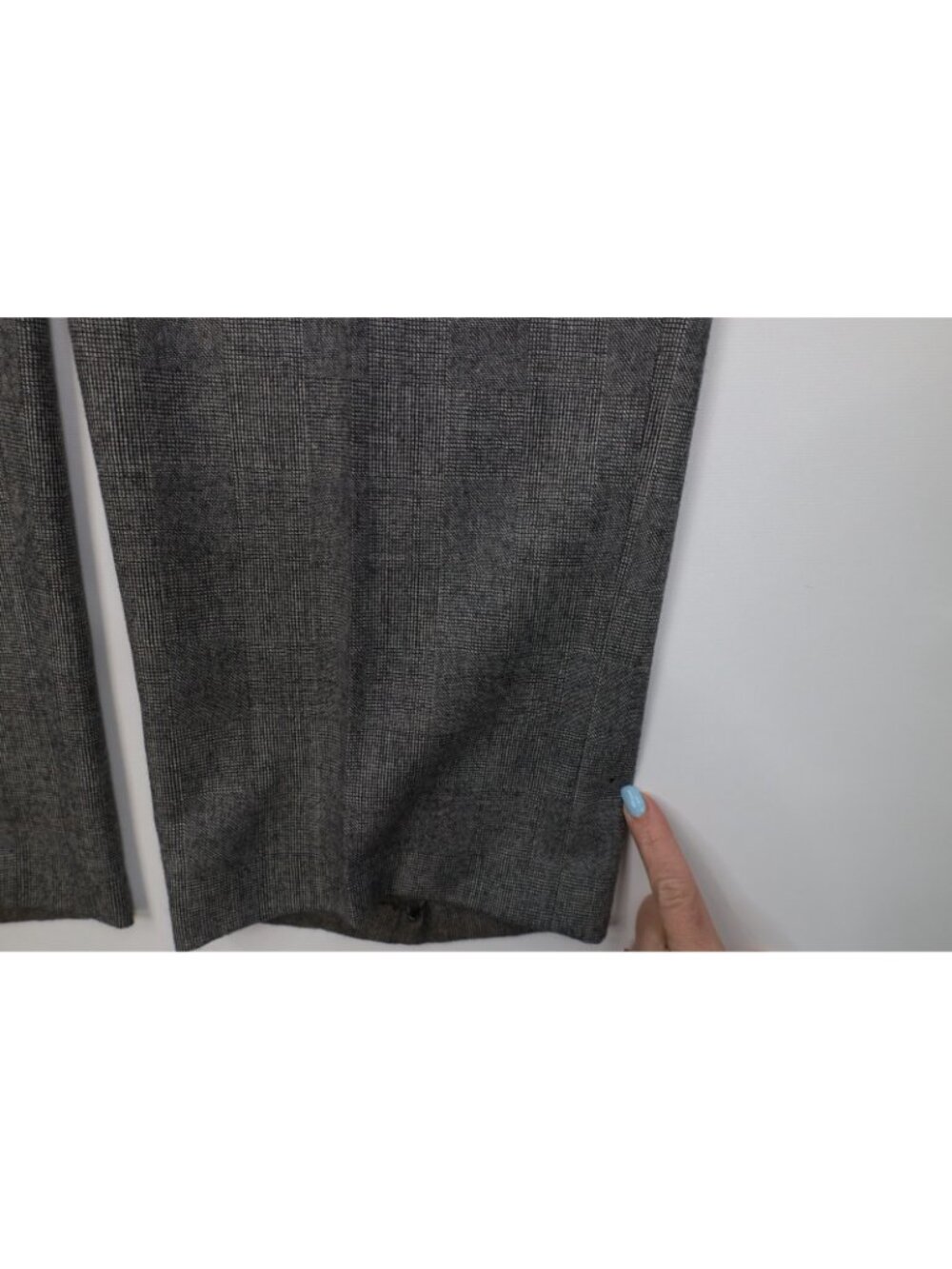 Vintage 70s Christian Dior Mens 34x34 Heavy Wool Knit Wide Leg Chino Pants Plaid - Picture 7 of 15